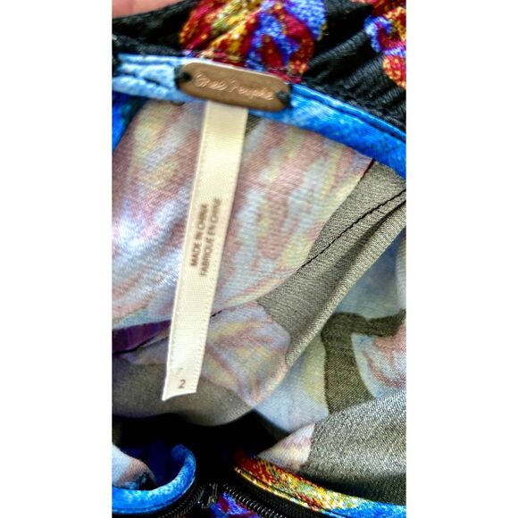 FREE PEOPLE Floral Sleeveless Strappy Wrap Jumpsuit Women's Size 2 Rayon Viscose - Picture 9 of 10